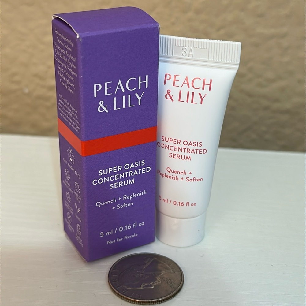 🍄6/$26 Peach & Lily super oasis concentrated serum mini NWT
